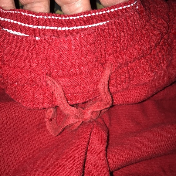 Maurices size large red linen blend shorts elastic pull on waist - Picture 8 of 15